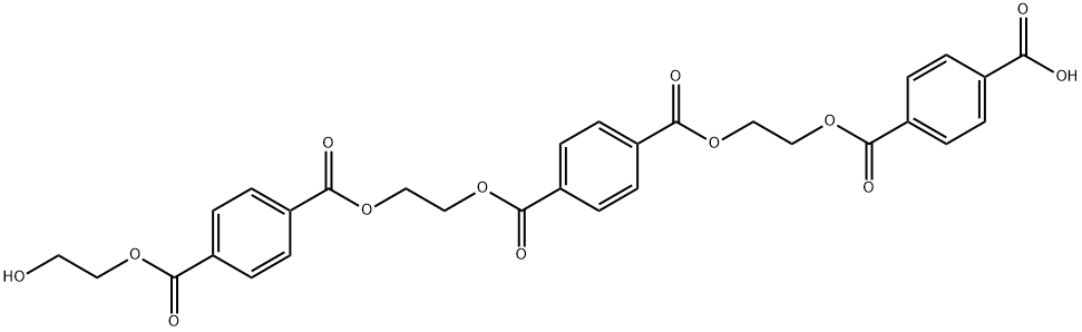 1,4-Benzenedicarboxylic acid, 1-[2-[(4-carboxybenzoyl)oxy]ethyl] 4-[2-[[4-[(2-hydroxyethoxy)carbonyl]benzoyl]oxy]ethyl] ester Structure