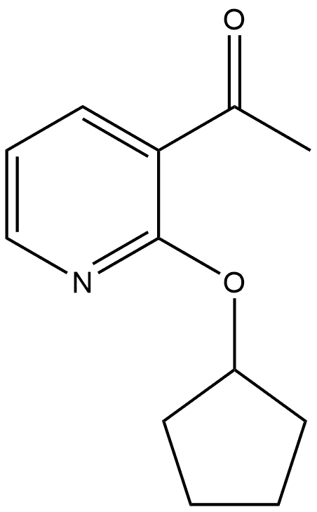 1-[2-(Cyclopentyloxy)-3-pyridinyl]ethanone Struktur