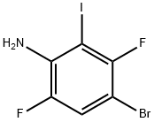 Benzenamine, 4-bromo-3,6-difluoro-2-iodo- Struktur
