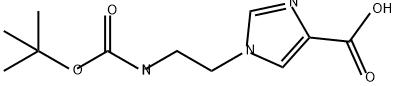 1H-Imidazole-4-carboxylic acid, 1-[2-[[(1,1-dimethylethoxy)carbonyl]amino]ethyl]- Struktur