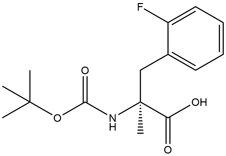 Phenylalanine, N-[(1,1-dimethylethoxy)carbonyl]-2-fluoro-α-methyl- Structure