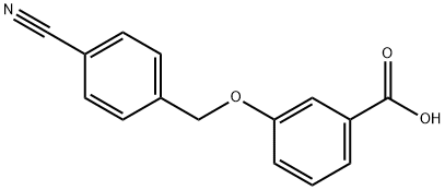 3-[(4-cyanophenyl)methoxy]benzoic acid 化学構造式