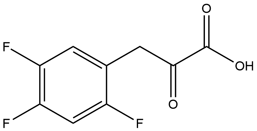 Benzenepropanoic acid, 2,4,5-trifluoro-α-oxo- 化学構造式