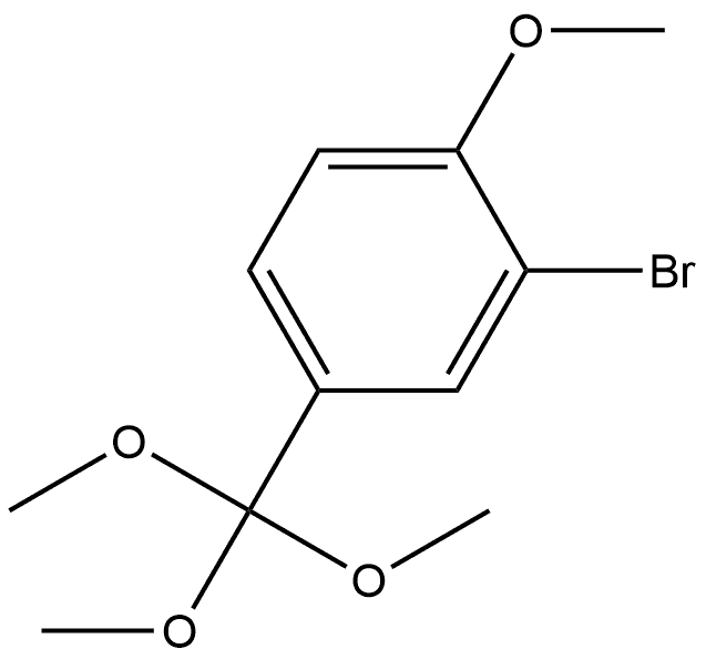 2-溴-1-甲氧基-4-(三甲氧基甲基)苯 结构式