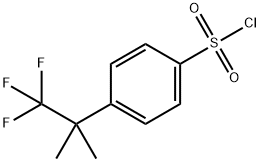 Benzenesulfonyl chloride, 4-(2,2,2-trifluoro-1,1-dimethylethyl)- 化学構造式