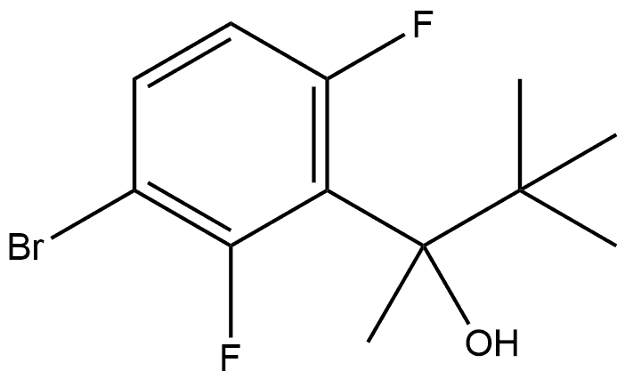 3-Bromo-α-(1,1-dimethylethyl)-2,6-difluoro-α-methylbenzenemethanol 结构式