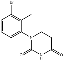 1-(3-溴-2-甲基苯基)二氢嘧啶-2,4(1H,3H)-二酮,1696373-80-4,结构式