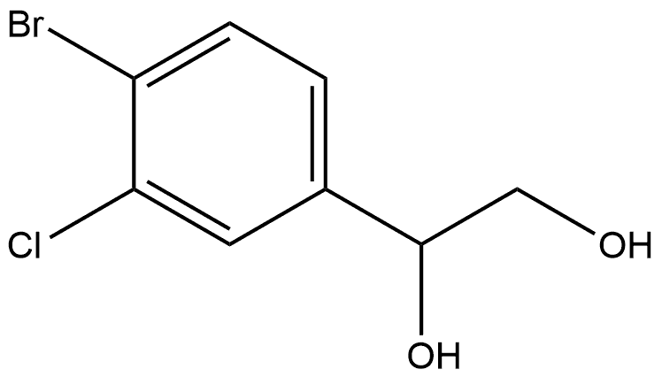 1-(4-Bromo-3-chlorophenyl)-1,2-ethanediol Structure
