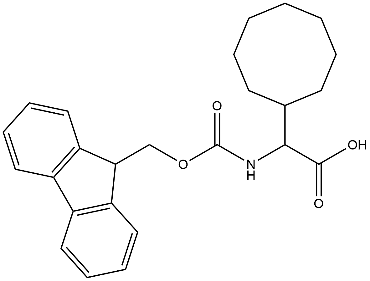 Cyclooctaneacetic acid, α-[[(9H-fluoren-9-ylmethoxy)carbonyl]amino]- Structure