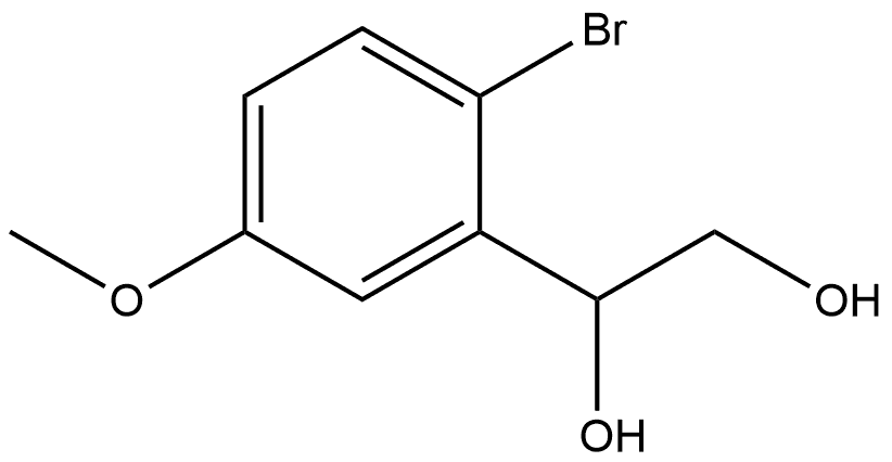 1-(2-Bromo-5-methoxyphenyl)-1,2-ethanediol 结构式