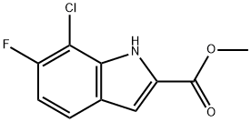 1H-Indole-2-carboxylic acid, 7-chloro-6-fluoro-, methyl ester Structure