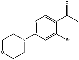 Ethanone, 1-[2-bromo-4-(4-morpholinyl)phenyl]- Structure