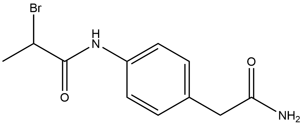 4-[(2-Bromo-1-oxopropyl)amino]benzeneacetamid,1697036-55-7,结构式