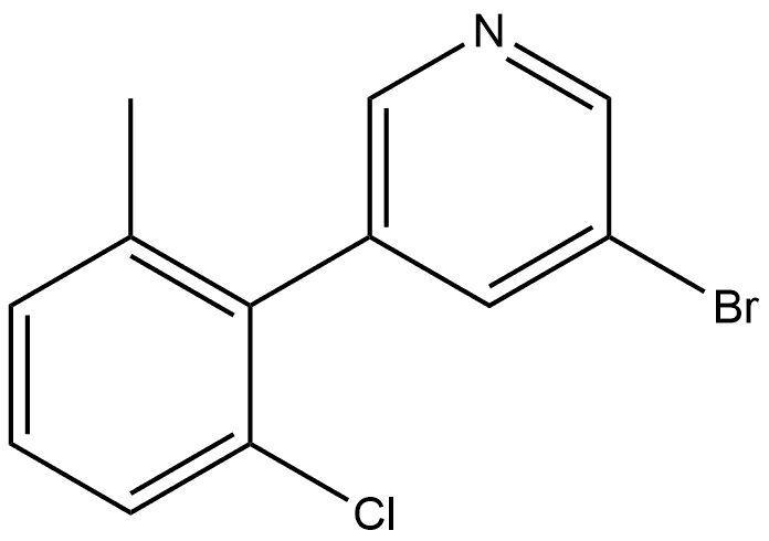 3-bromo-5-(2-chloro-6-methylphenyl)pyridine Structure