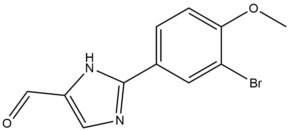 2-(3-溴-4-甲氧基苯基)-1H-咪唑-5-甲醛, 1697192-01-0, 结构式