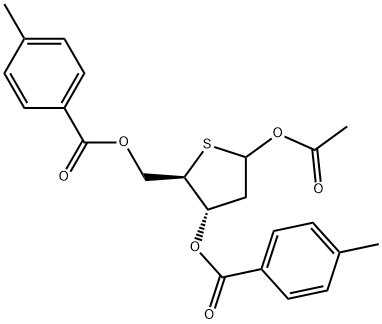 D-erythro-Pentofuranose, 2-deoxy-4-thio-, 1-acetate 3,5-bis(4-methylbenzoate) 结构式