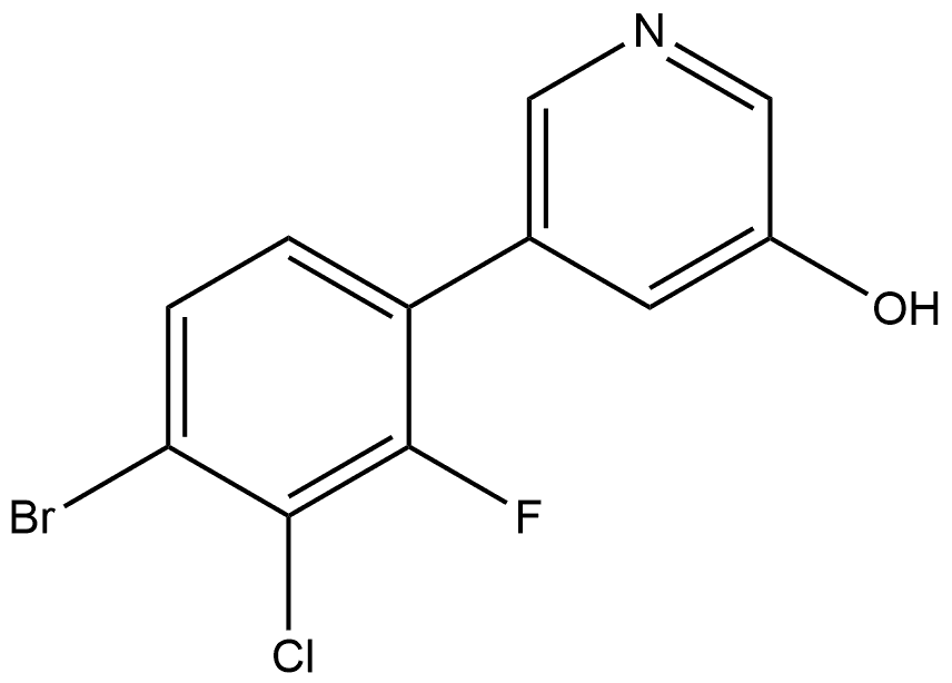 5-(4-Bromo-3-chloro-2-fluorophenyl)-3-pyridinol Structure