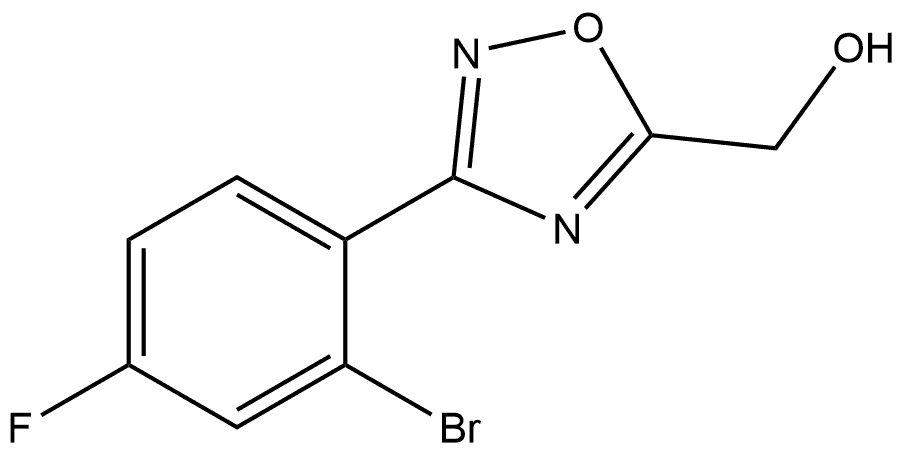 3-(2-Bromo-4-fluorophenyl)-1,2,4-oxadiazol-5-yl]methanol Structure