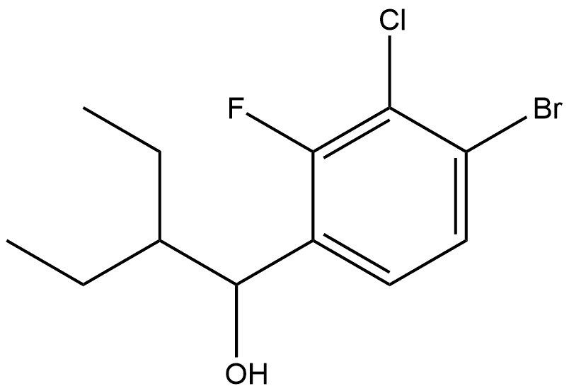 4-Bromo-3-chloro-α-(1-ethylpropyl)-2-fluorobenzenemethanol Structure