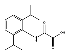 (2,6-二异丙苯基)氨基]羰基乙酸 结构式