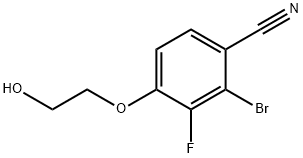 2-溴-3-氟-4-(2-羟基乙氧基)苄腈,1697887-57-2,结构式