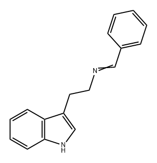 1H-Indole-3-ethanamine, N-(phenylmethylene)- 结构式