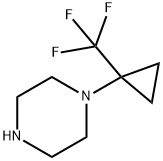 Piperazine, 1-[1-(trifluoromethyl)cyclopropyl]- 化学構造式