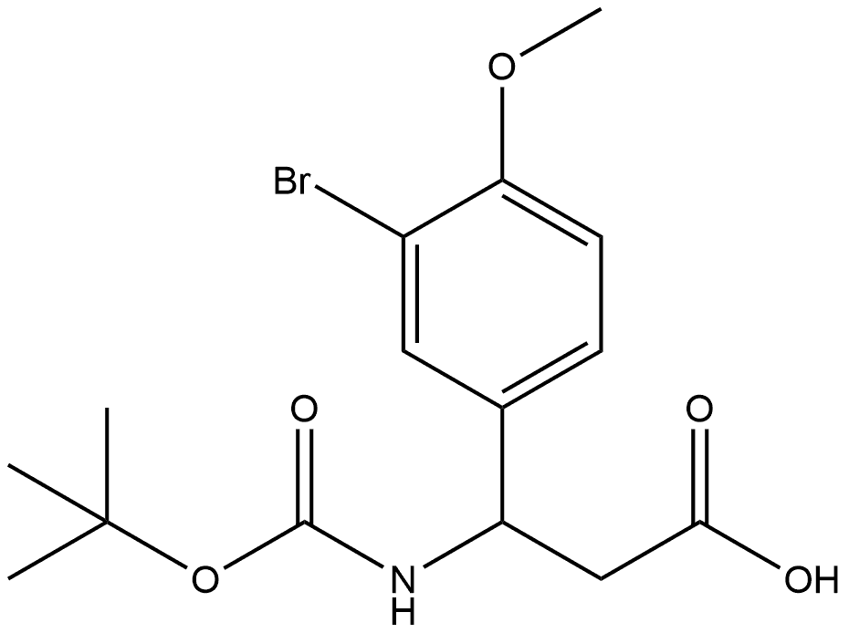 Benzenepropanoic acid, 3-bromo-β-[[(1,1-dimethylethoxy)carbonyl]amino]-4-methoxy-|3-溴-Β-[[(1,1-二甲基乙氧基)羰基]氨基]-4-甲氧基苯丙酸