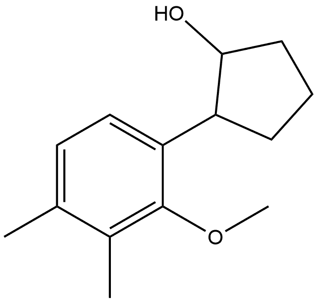 2-(2-Methoxy-3,4-dimethylphenyl)cyclopentanol Structure