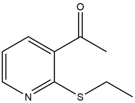 1-[2-(Ethylthio)-3-pyridinyl]ethanone Structure