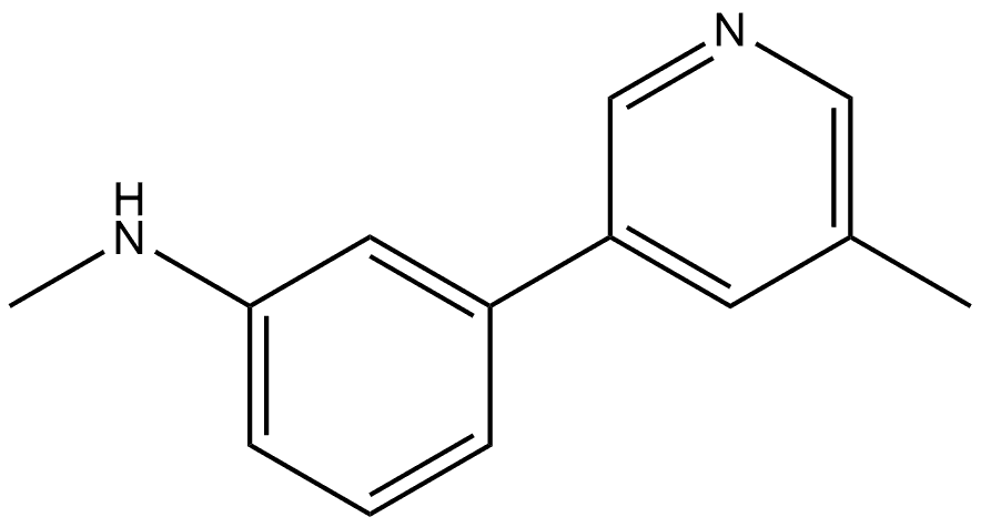 N-Methyl-3-(5-methyl-3-pyridinyl)benzenamine Structure