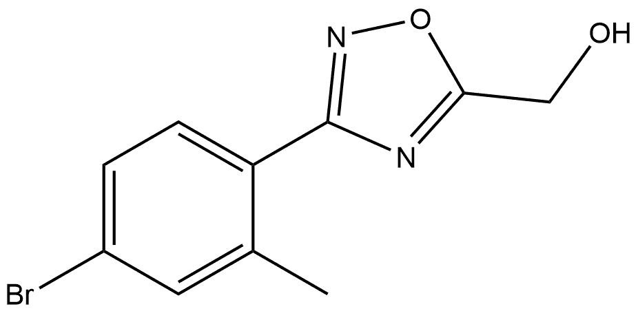 3-(4-溴-2-甲基苯基)-1,2,4-噁二唑-5-基]甲醇 结构式