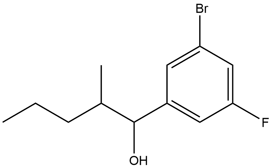 3-Bromo-5-fluoro-α-(1-methylbutyl)benzenemethanol Structure