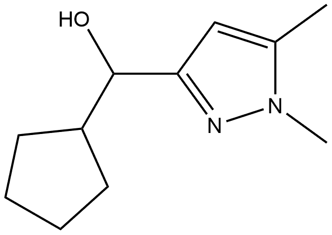 cyclopentyl(1,5-dimethyl-1H-pyrazol-3-yl)methanol Structure