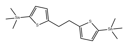 1,2-双(5-(三甲基锡烷基)噻吩-2-基)乙烷 结构式