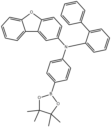 2-Dibenzofuranamine, N-[1,1'-biphenyl]-2-yl-N-[4-(4,4,5,5-tetramethyl-1,3,2-dioxaborolan-2-yl)phenyl]-,1698875-98-7,结构式