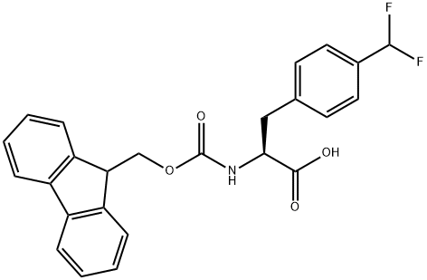 4-(Difluoromethyl)-N-[(9H-fluoren-9-ylmethoxy)carbonyl]phenylalanine 化学構造式
