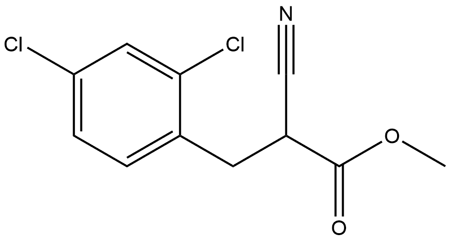 Benzenepropanoic acid, 2,4-dichloro-α-cyano-, methyl ester Structure