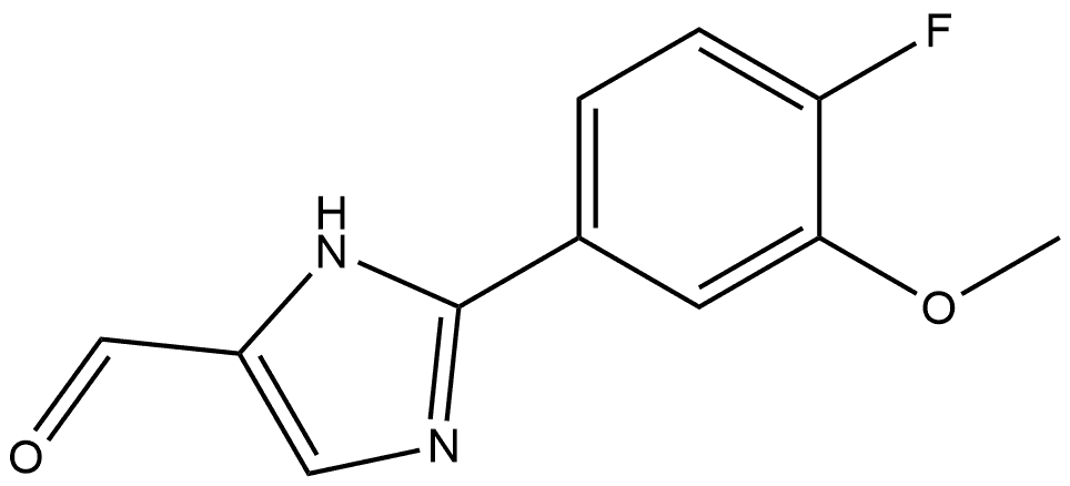 2-(4-氟-3-甲氧基苯基)-1H-咪唑-5-甲醛,1699406-10-4,结构式