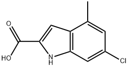 6-chloro-4-methyl-1H-indole-2-carboxylic acid Struktur