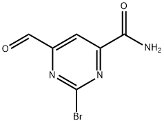 4-Pyrimidinecarboxamide, 2-bromo-6-formyl-,1699767-66-2,结构式