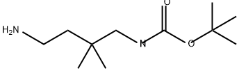 N-(4-氨基-2.2-二甲基丁基)氨基甲酸1,1-二甲基乙酯,1700004-51-8,结构式