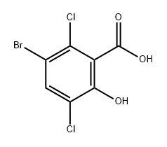 Benzoic acid, 3-bromo-2,5-dichloro-6-hydroxy- Structure