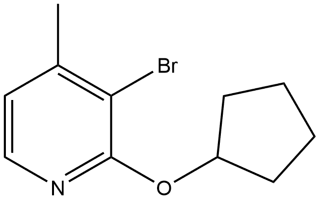 3-Bromo-2-(cyclopentyloxy)-4-methylpyridine Structure