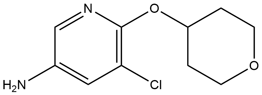5-Chloro-6-[(tetrahydro-2H-pyran-4-yl)oxy]-3-pyridinamine Struktur