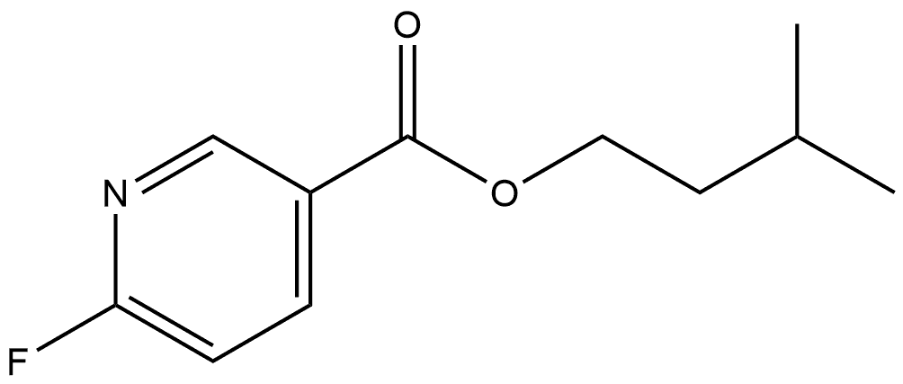 3-Methylbutyl 6-fluoro-3-pyridinecarboxylate 结构式