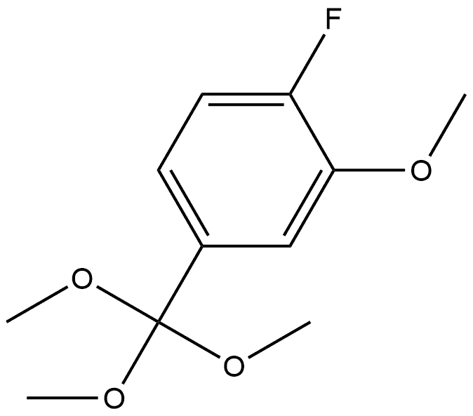 1-Fluoro-2-methoxy-4-(trimethoxymethyl)benzene Structure