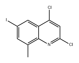 Quinoline, 2,4-dichloro-6-iodo-8-methyl- Struktur