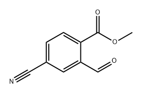 Benzoic acid, 4-cyano-2-formyl-, methyl ester Structure