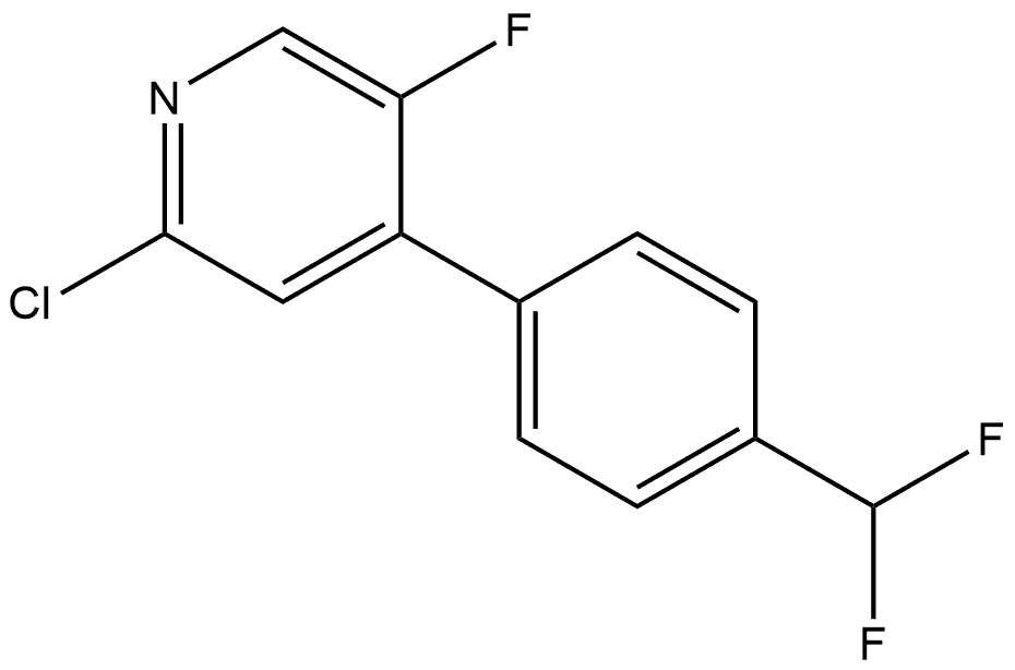 Pyridine, 2-chloro-4-[4-(difluoromethyl)phenyl]-5-fluoro- Struktur